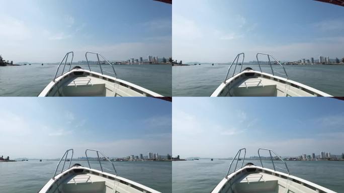 惠州 双月湾  前往潜水 小星山 小船