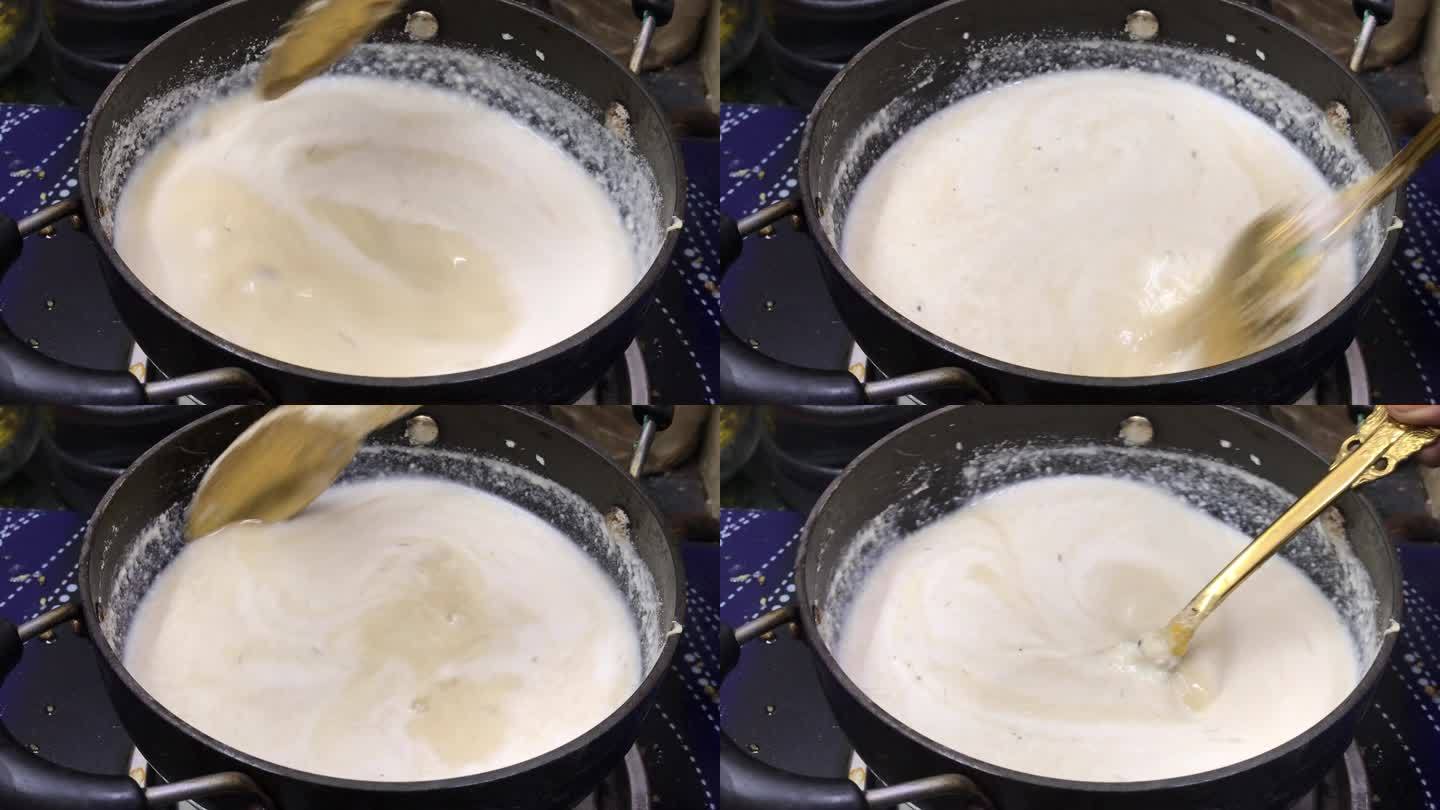 椰果酸辣酱汤自制加工煮牛奶稀饭