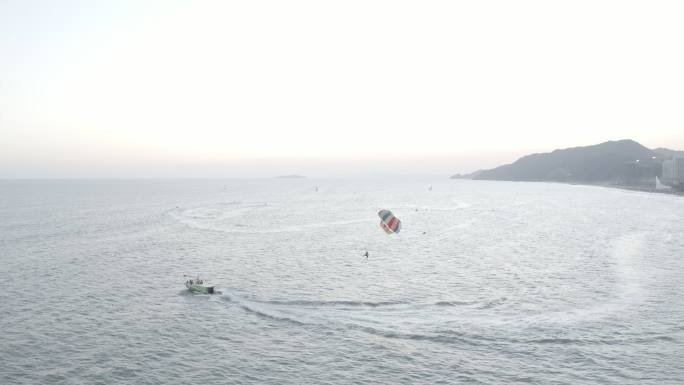 4K 航拍海上滑翔伞 航拍D-LOG