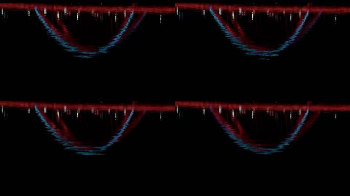 【4K阿莱】夜晚水面灯光璀璨的桥梁倒影