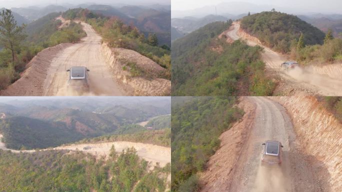 湖南衡阳衡东鸡公岩上飞驰的汽车