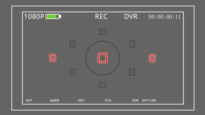 相机拍摄界面VCR视频取景框