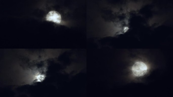 月亮在乌云里出来