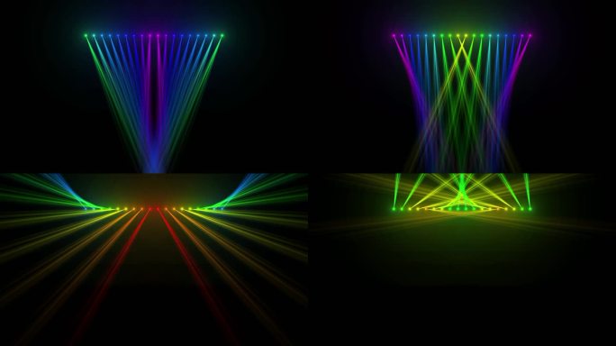 【AE模板】4K七彩舞台灯光秀上部