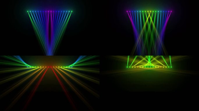 【AE模板】4K七彩舞台灯光秀上部
