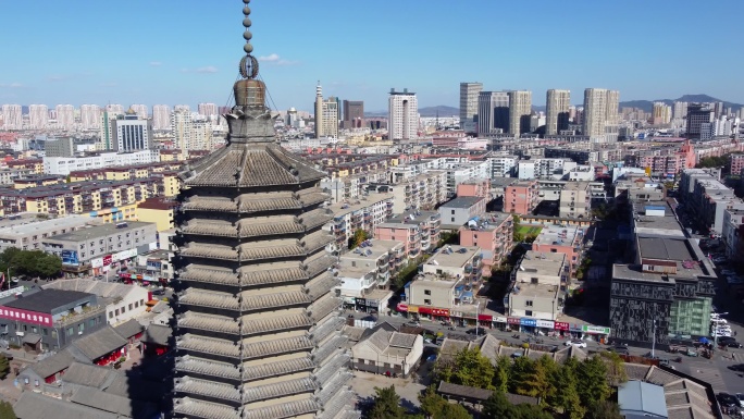 锦州 地标 航拍  辽西