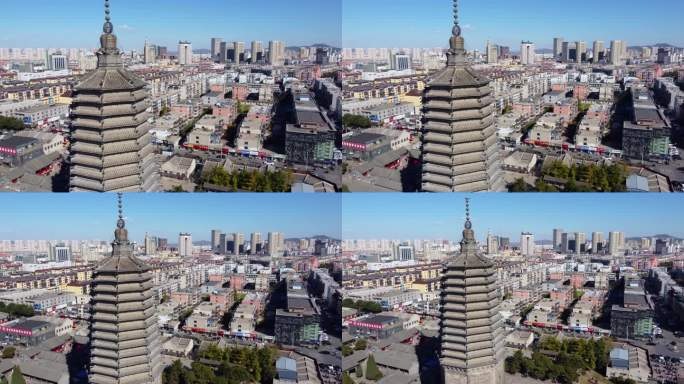 锦州 地标 航拍  辽西