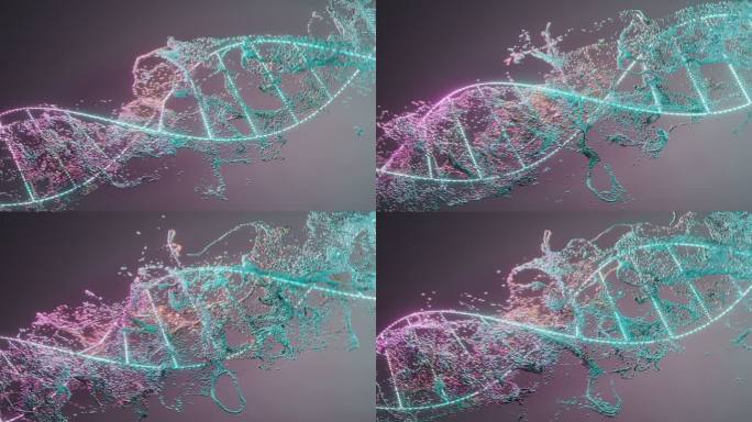 DNA螺旋DNA螺旋结构粒子缠绕病毒基因