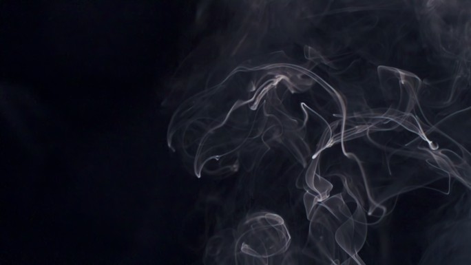 暗室中的烟雾抽象背景慢动作