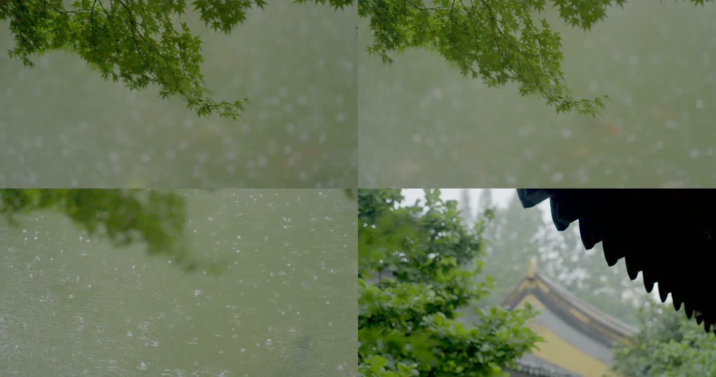 「有版权」MINI拍摄古建筑下雨合集4K