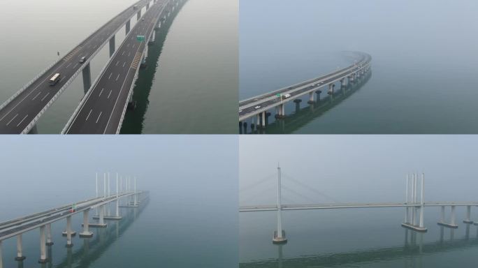 胶州湾大桥航拍