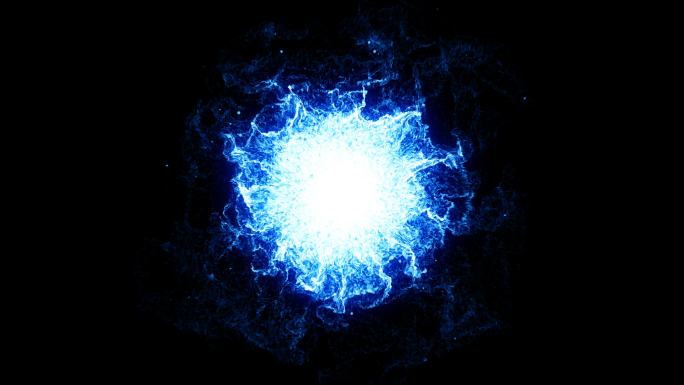 蓝色抽象数字能源3D特效光源散射