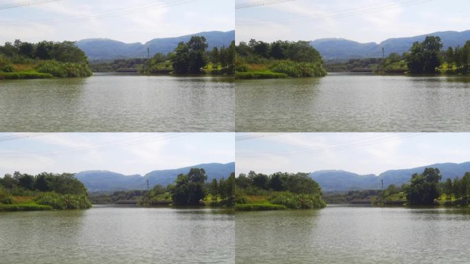 重庆大磨滩湿地公园湖畔自然风光