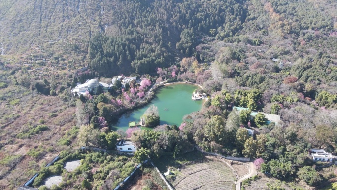 大理蝴蝶泉景区航拍