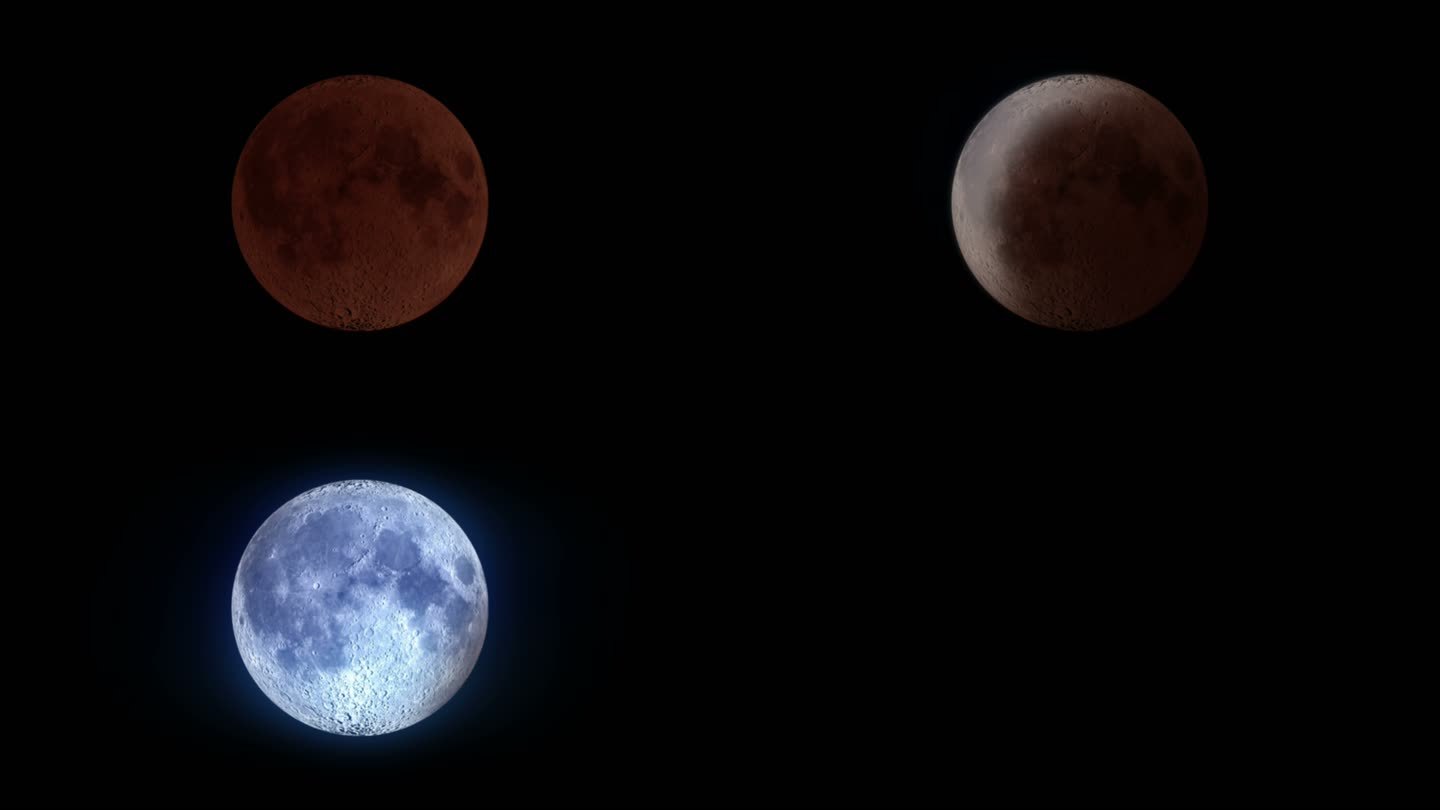 血月-月蚀阴晴月相变化延时