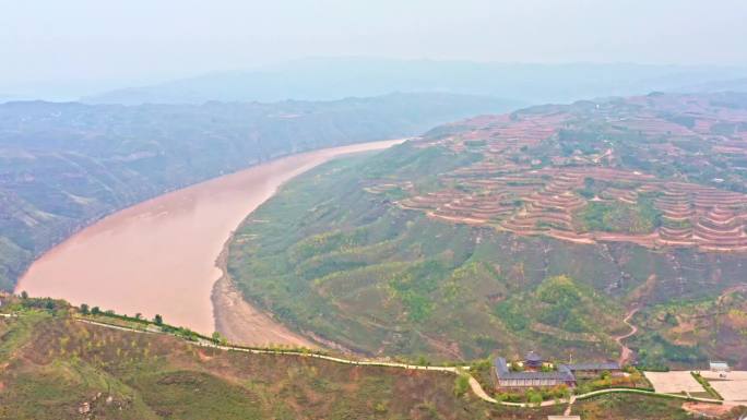 陕西省榆林市清涧县景区太极湾无定河黄河