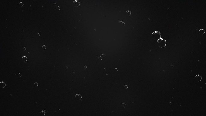 气泡背景4K气泡上升冲击屏幕海底