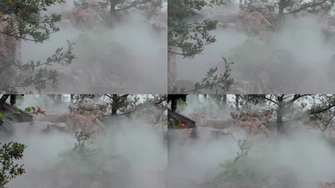 【原创版权】水汽蒸腾温泉烟雾缭绕