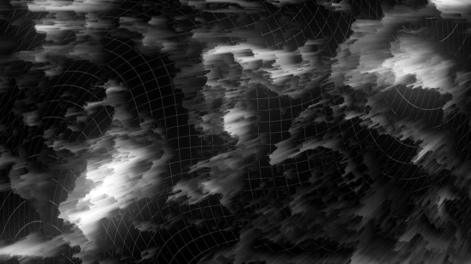 【超清8K】抽象艺术黑白像素背景03