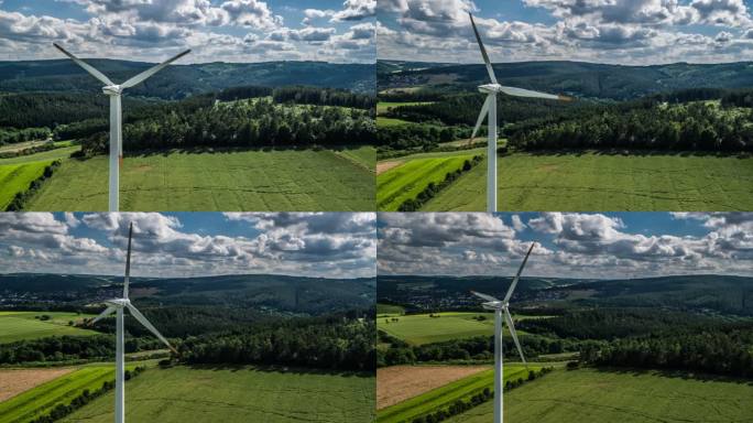 航空：风力涡轮机风力发电电能风能新能源涡
