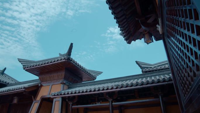 【4K原创版权】古风古典汉代建筑风格特写