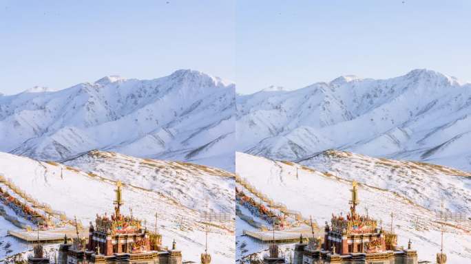 青海拉脊山顶宗卡拉泽的延时摄影