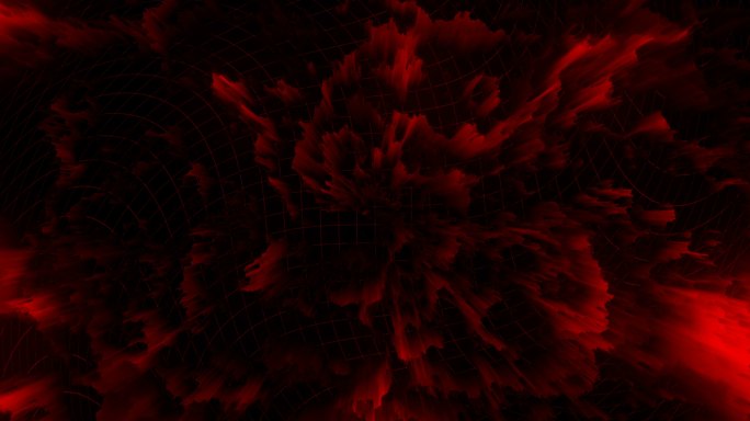 【超清8K】抽象艺术红色像素循环背景06