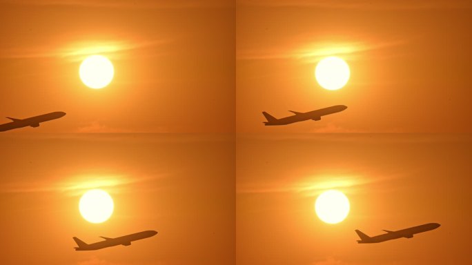 飞机飞过太阳