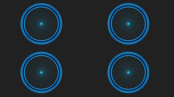 三维自行车车轮转动动画带通道