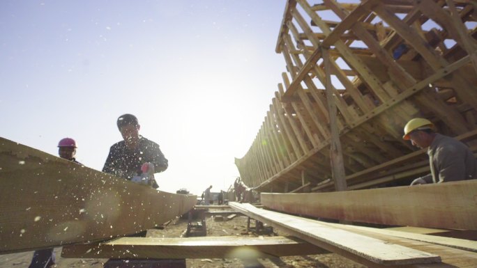 造船厂 船只建造 工程建设 建筑工地