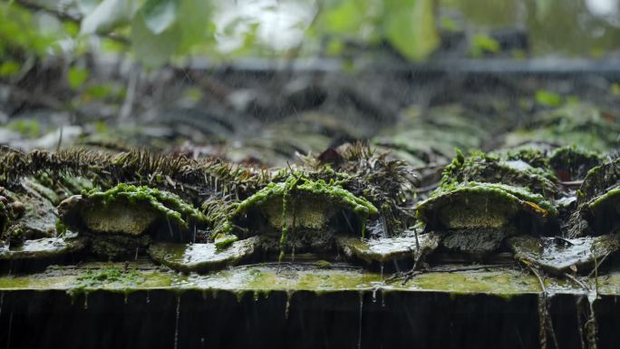 江南烟雨，屋檐细雨话离别