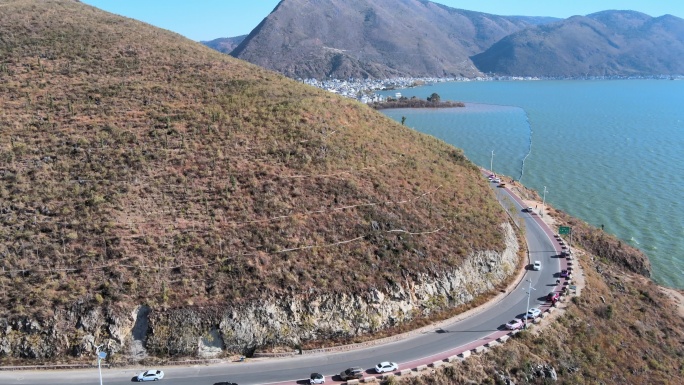 大理盘山公路海东旅游风光海东公路