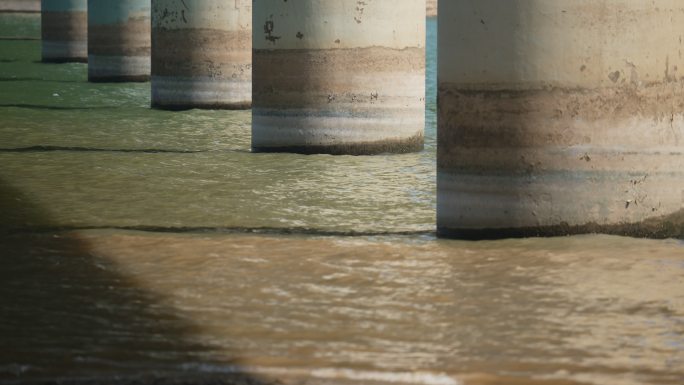 4K枯水期的湘江河道延时空镜