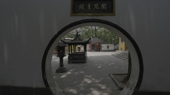 「有版权」LOG江南园林月洞门4K3