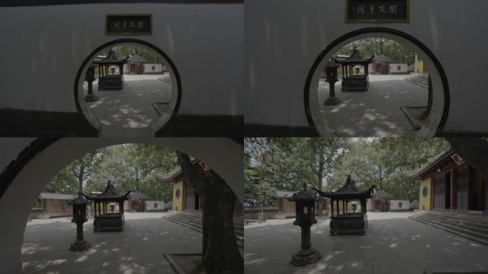 「有版权」LOG江南园林月洞门4K3