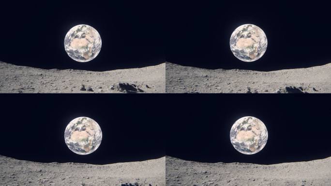 从月球看地球蓝色星球