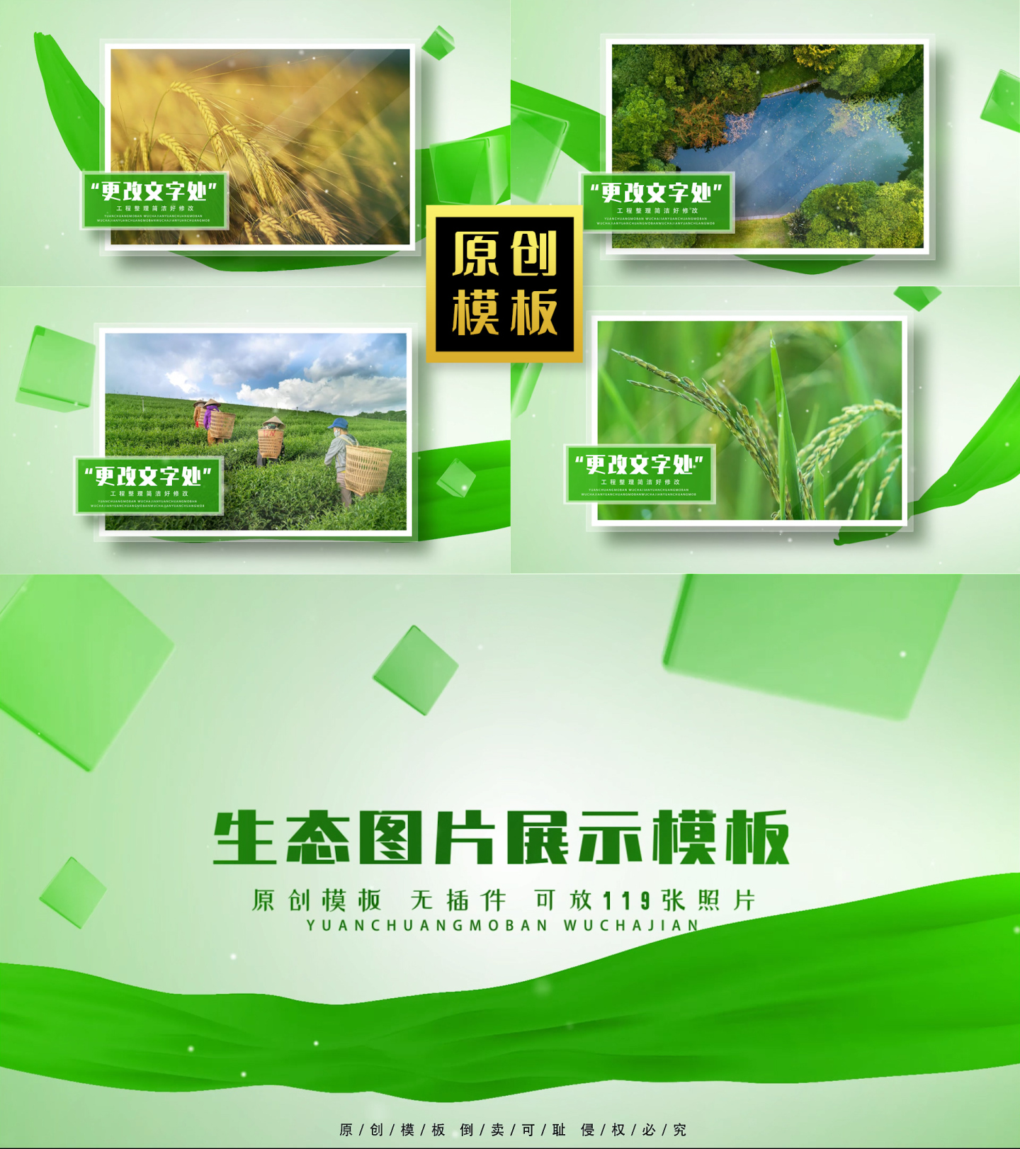 绿色生态产品图文农业扶贫新农村照片包装