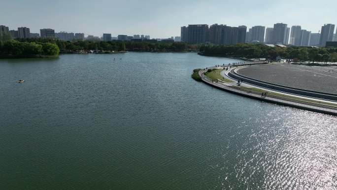 4K原素材-航拍上海远香湖