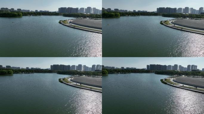 4K原素材-航拍上海远香湖