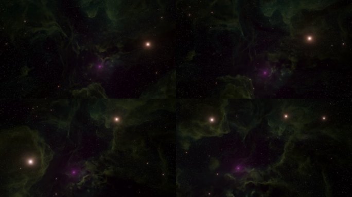 发出紫光的恒星和星云的外层空间