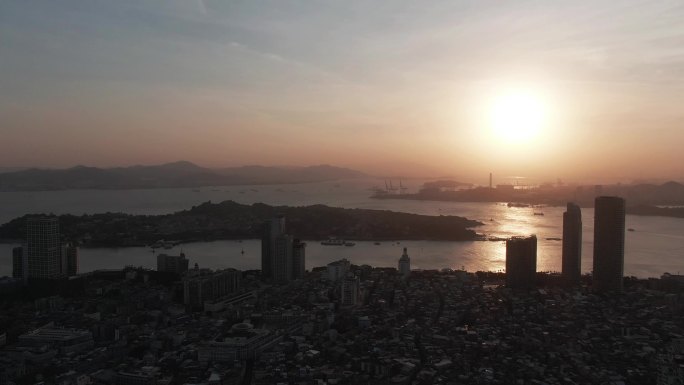 厦门鼓浪屿中山路日落