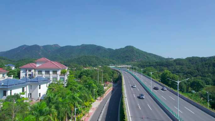 山间高速路盘山公路致富路