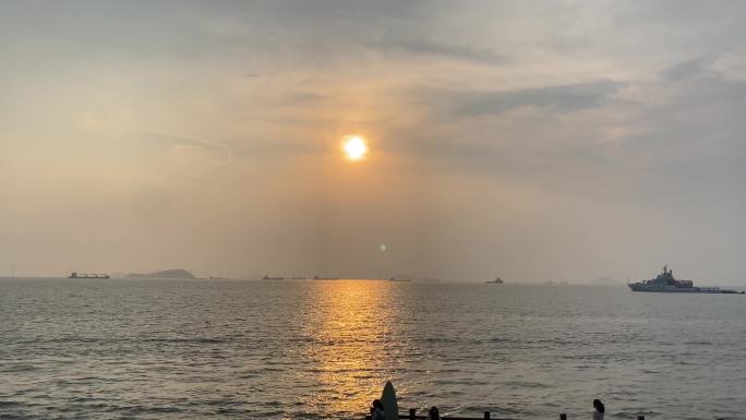 海边日落、夕阳静谧视频素材