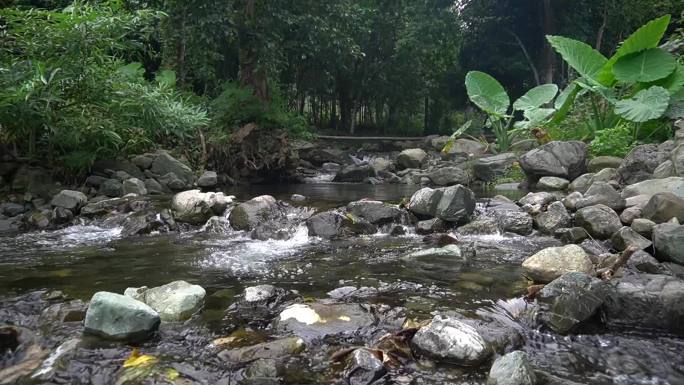 河流中岩石之间的水流存量视频