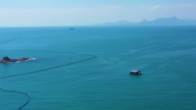 深圳大鹏海景山顶别墅航拍4K