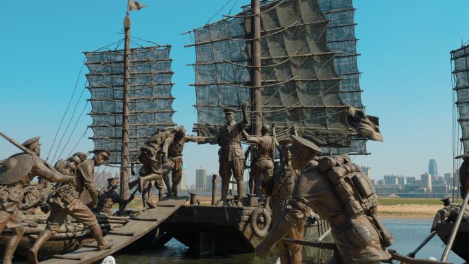 红色战士革命雕像渡江战役南昌建军雕塑广场