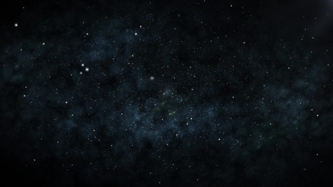 蓝色的银河系和星空，在蓝色的夜幕中，星星在无尽的黑暗空间中旋转