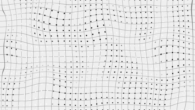 白色背景4k上包含多个点的波的抽象运动