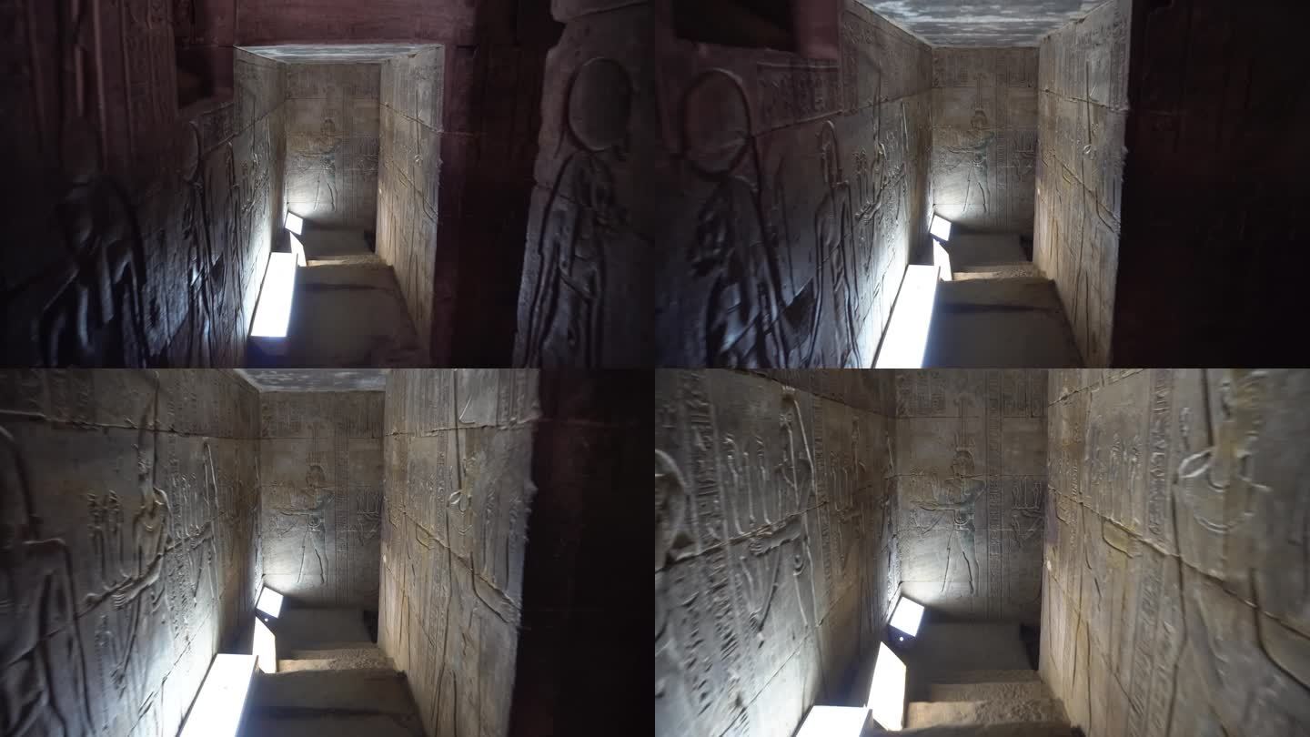 卢克索埃德夫神庙的古代象形文字。埃及