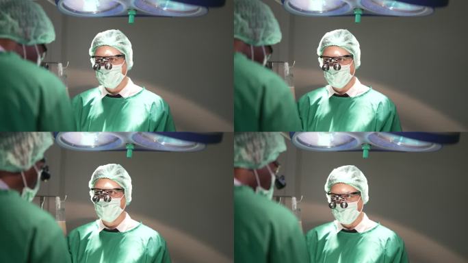 外科医生正在手术室工作。